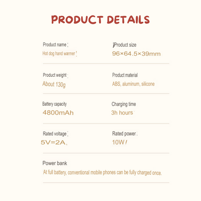 Hot Dog Hand Warmer